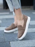 женские зимние лоферы BM-W3386