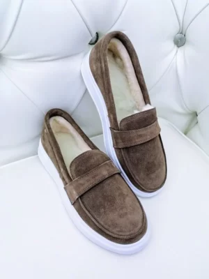 женские зимние лоферы BM-W3386